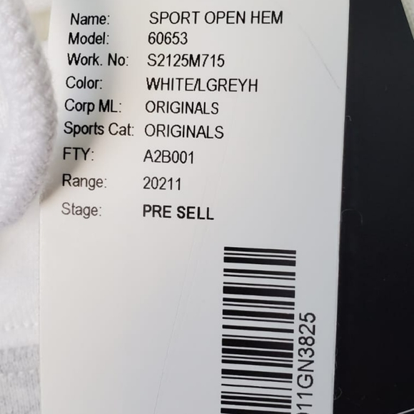 Adidas Hoodie Sport Open Hem White/LIGHT GREY  Size M Men's - Picture 12 of 16